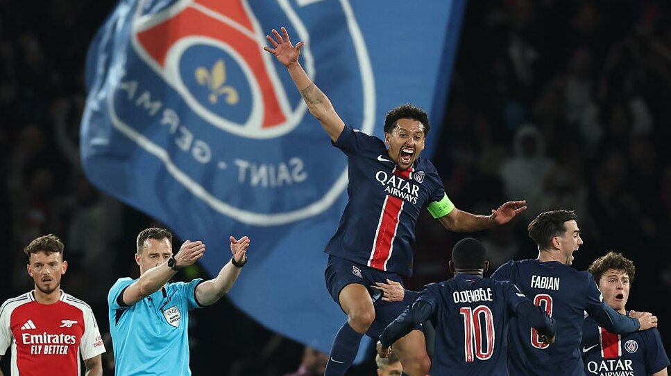 Achraf Hakimi dan Ousmane Dembélé saat mengikuti sesi latihan penuh bersama skuad PSG